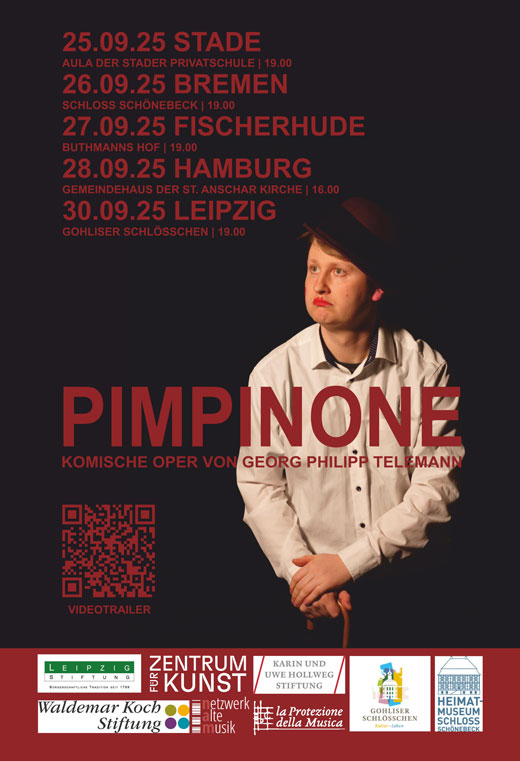 Plakat zum Konzert Pimpinone, Telemann